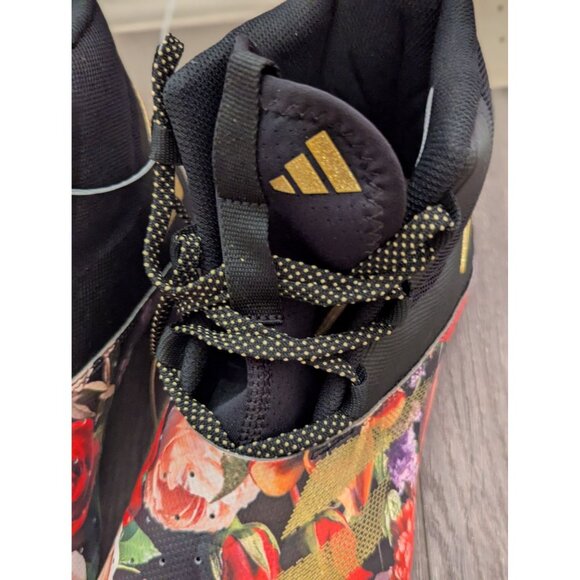 Adidas Adizero Chaos Floral Cleats Size 9.5 Mens / 10.5 Womens Black & Gold With main image 4